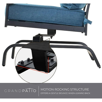 Patio Outdoor Furniture Set - Coffee Table, Patio Rocking Chairs with 3 Color To Choose