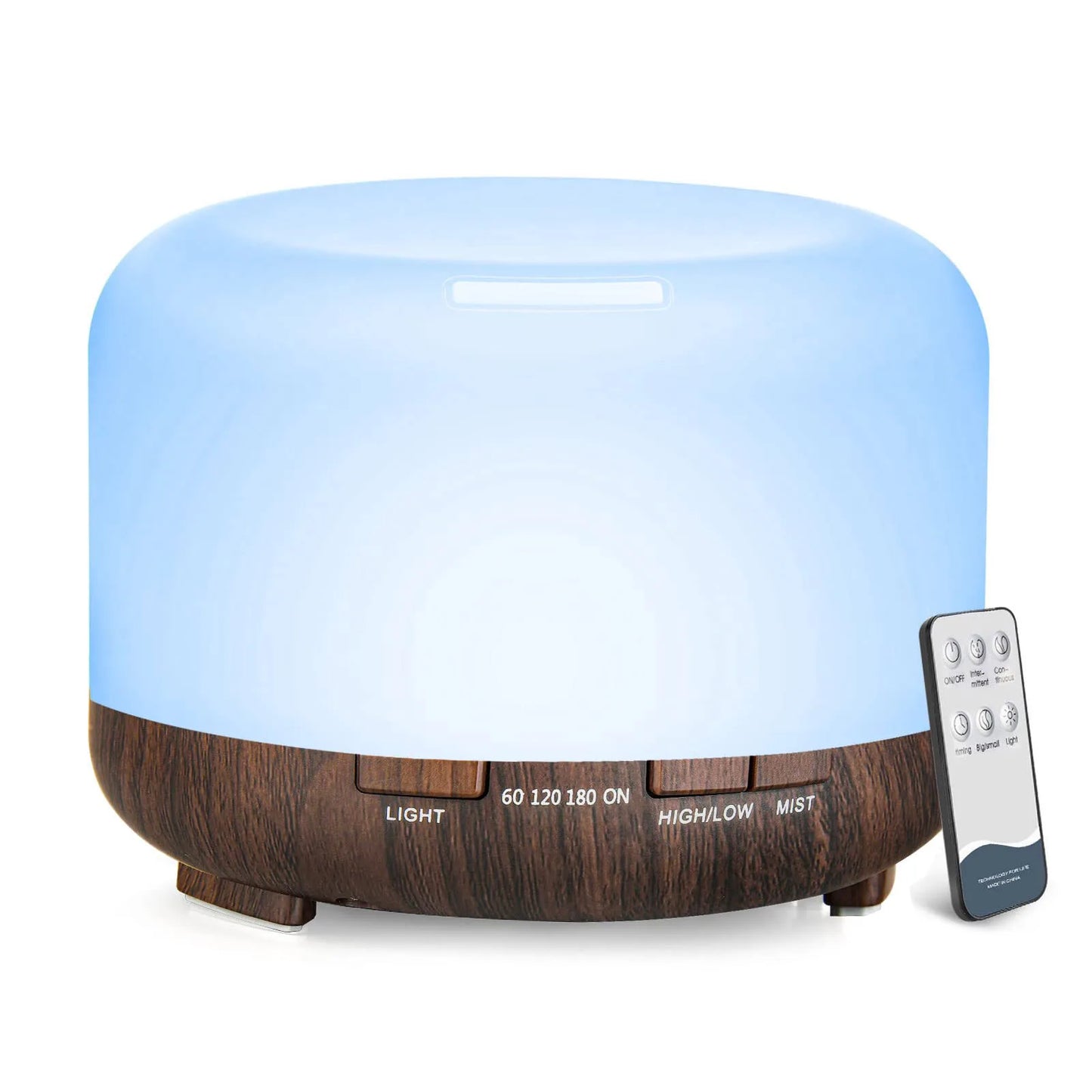 500ML Aromatherapy Oil Diffuser - Auto Shut Off (When Water Runs Out) - Essential Oil Aroma Diffuser - Humidifier - W/Remote