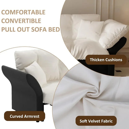 74.8" Queen Pull Out Sofa Bed, 3 in 1 Convertible Sleeper Sofa
