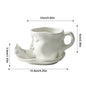 Creative Face Shape Porcelain Cup and Saucer - Ceramics Tea Cup - Artistic Kiss