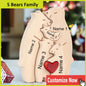 Personalized Custom Bear Family, Wooden Puzzle, Free Name Engraving