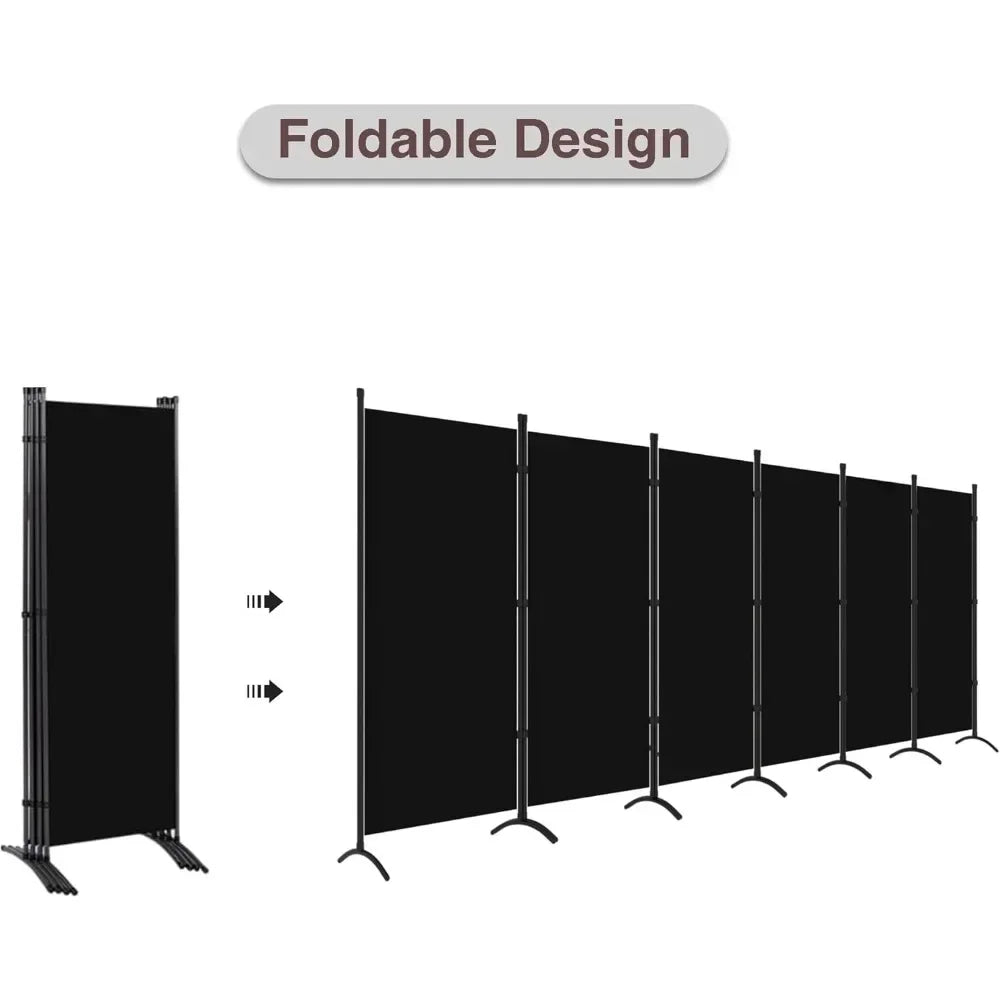 6 Panel Room Partition Foldable Privacy Screen