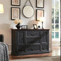 5 Drawers Dresser for Bedroom - Wooden Storage Chest of Drawers w/ 2 Open Doors