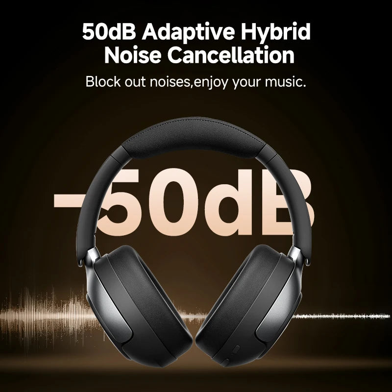 Adaptive ANC Wireless Headphones Over Ear Headset - 50dB with LDAC Hi-Res - Wireless Audio Bluetooth 5.4 Dual Connection