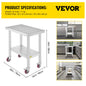 Stainless Steel Kitchen Work Space 2 Shelves, Moveable