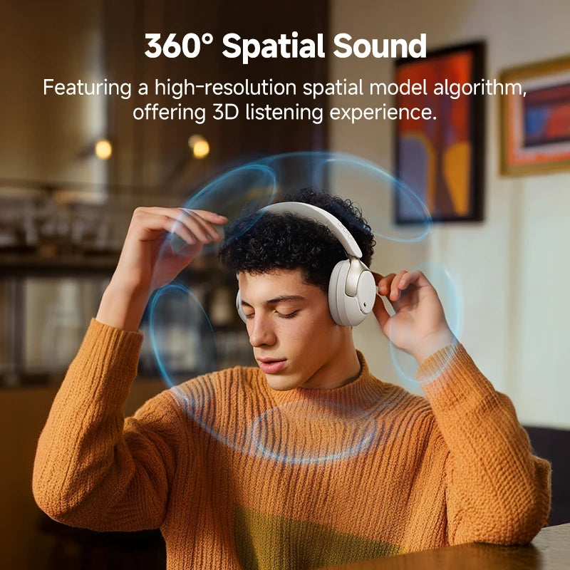Adaptive ANC Wireless Headphones Over Ear Headset - 50dB with LDAC Hi-Res - Wireless Audio Bluetooth 5.4 Dual Connection