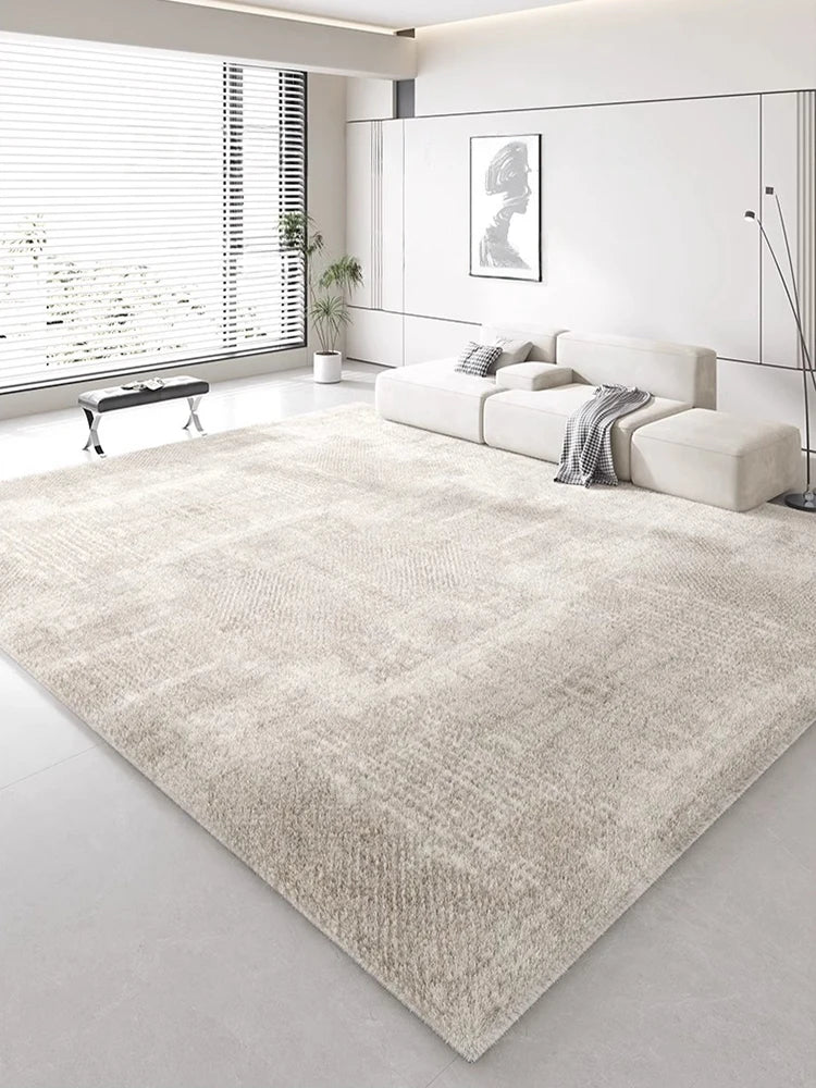 Light Grey Luxury Non-Slip Rug, Sound Insulation, Thick & Liquid Resistant