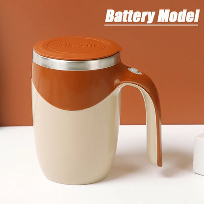 Automatic Stirring Coffee Mug - Magnetic, Electric, Stainless Steel, Self Mixing Coffee Mug