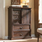5 Drawers Dresser for Bedroom - 47" Tall Chest of Drawers w/Sliding Barn Door