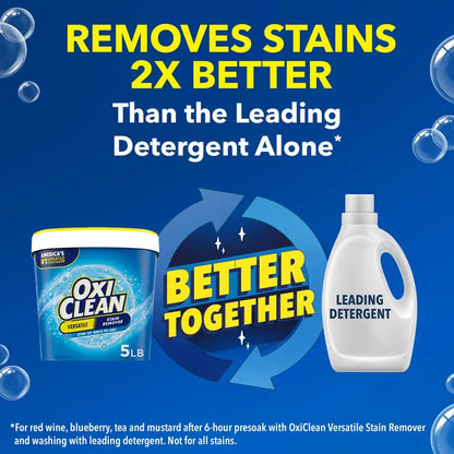 Oxi-Clean Oxygen-Powered Stain Remover - Powder All Purpose Laundry & Home Cleaner - 5lb Container - 101 Uses Formula