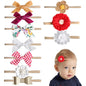Baby Nylon Headband Bows - 10 Pieces - Handmade Tied Bow For Little Ones & Toddlers - Comfortable, Soft & Stretchy