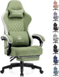 GTPLAYER Gaming Chair, Computer Office Chair with Pocket Spring Cushion, Linkage Armrests and Footrest, High Back Ergonomic Chair