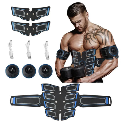 USB Rechargeable Abdominal Muscle Trainer - Portable Abdominal Muscle Massager - Electronic Training Belt, Exercise, Fitness Equipment