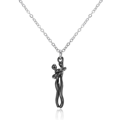 Hugging Necklace Jewelry - Choker Hug Pendant & Chain - Unisex - Couples