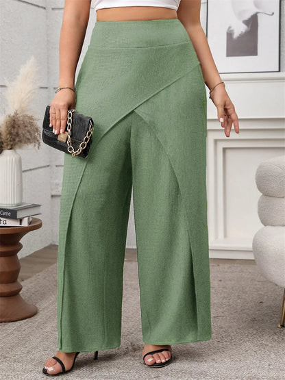 Women's High Waisted Palazzo Pants - Elegant Wide Leg Trousers