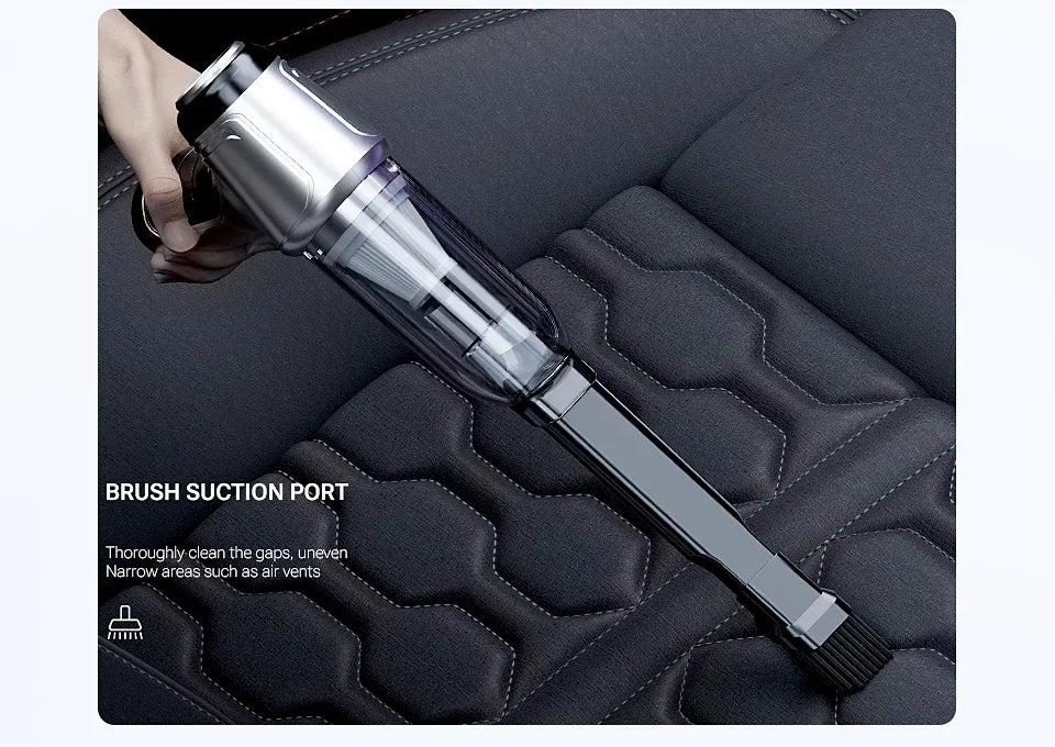 New Mini Portable Car Vacuum Cleaner - Powerful Handheld Wireless Cleaner with One Click Dust Removal