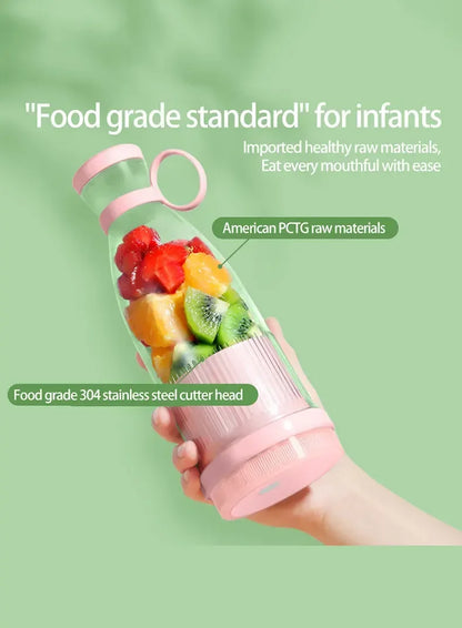 Electric Juice Blender -16FL OZ. - 6 Blades - USB Portable Charger