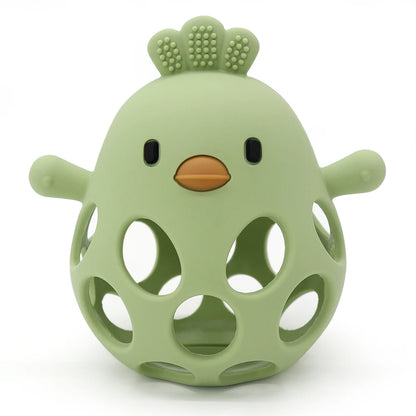 1PC Baby Silicone Teether Toys - Chick Shape - Hollowed Out - Baby Care Equipment - Chewing Training Baby Products