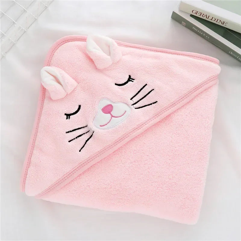 Baby To Toddler Hooded Towels - Newborn/Kids Bathrobe - Super Soft Bath Towel Blanket - Warm Sleeping Swaddle Wrap for Infant Boys & Girls