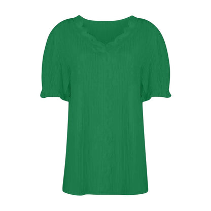 Ladies Summer Hollow Short-Sleeved Tops -Tops For Women, Summer Clothes