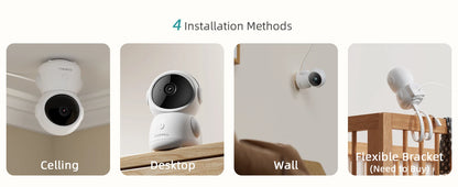 Wireless Security Camera - 5G/2.4G WiFi - Baby/Elderly/Pet Monitor w/ Camera and Audio - One-Click Call - Auto Tracking - Cry/PIR/AI