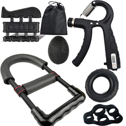Adjustable Grip Strength Trainer Wrist & Finger Exerciser Hand Grip Strengthener - Muscle Building - Injury Recover Expander Kit