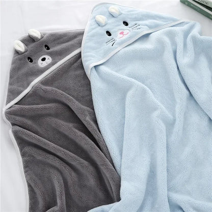 Baby To Toddler Hooded Towels - Newborn/Kids Bathrobe - Super Soft Bath Towel Blanket - Warm Sleeping Swaddle Wrap for Infant Boys & Girls