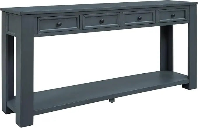 Console Table for Entryway, Hallway Or Sofa Table with Storage Drawers and Bottom Shelf