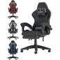 Ergonomic Gaming Chair with Footrest & Lumbar Cushion, Headrest, Height Adjustable Computer Chair