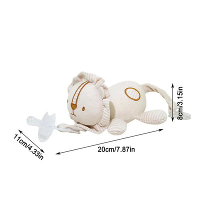 Newborn Baby Pacifier - Silicone - Cute Animal Shapes - Pacifier w/ A Detachable Animal