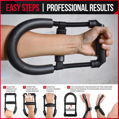Adjustable Grip Strength Trainer Wrist & Finger Exerciser Hand Grip Strengthener - Muscle Building - Injury Recover Expander Kit