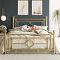 Metal Platform Bed Frame - Vintage Victorian Modern Style - Wrought Iron Headboard and Footboard