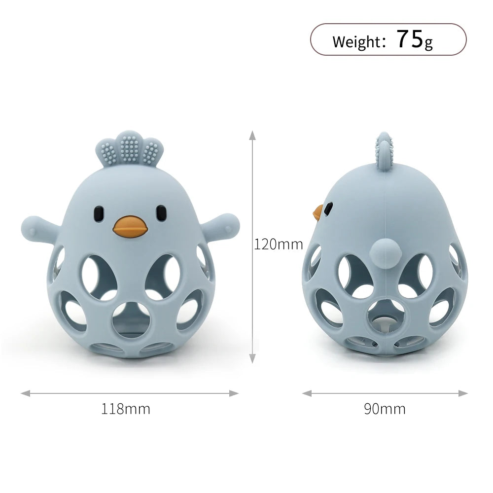 1PC Baby Silicone Teether Toys - Chick Shape - Hollowed Out - Baby Care Equipment - Chewing Training Baby Products