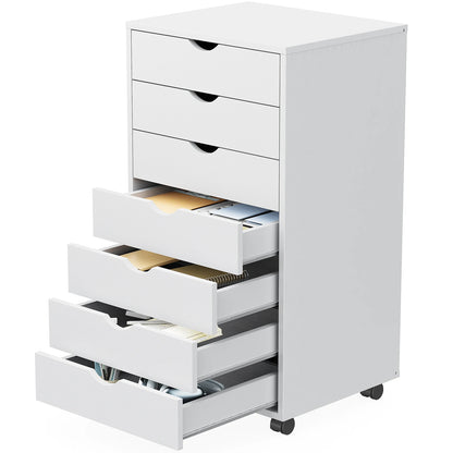 7 Drawer Dressers - Storage Rolling Cabinet - Wooden
