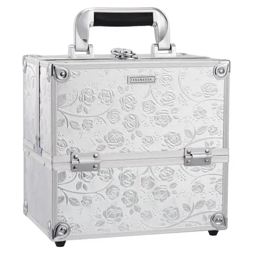 Portable Travel Makeup Case - Alloy Cosmetics Make Up Storage - Organizer Box