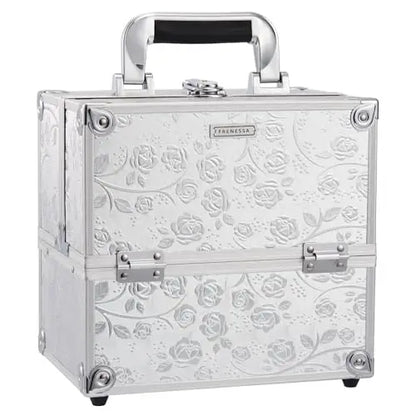 Portable Travel Makeup Case - Alloy Cosmetics Make Up Storage - Organizer Box