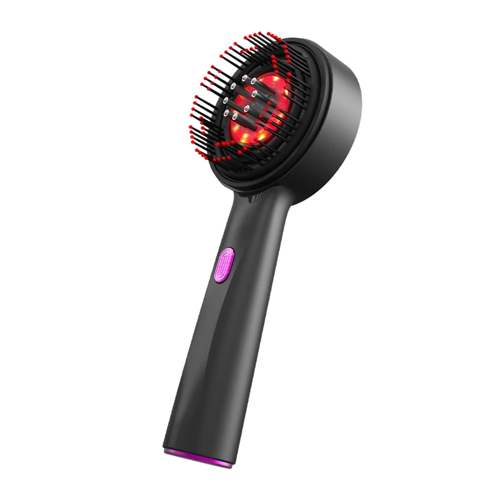 Electric Vibration Massage & Volume Comb - Red Light Therapy - Hair Growth Massage Scalp Brush, Anti Hair Loss & Liquid Oil Applicator Hair Care