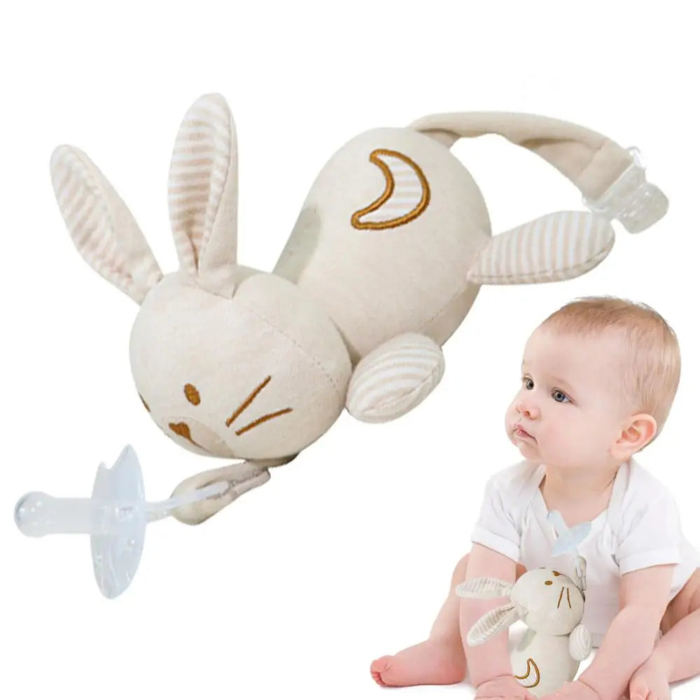 Newborn Baby Pacifier - Silicone - Cute Animal Shapes - Pacifier w/ A Detachable Animal