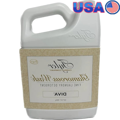 Glamourous Wash Diva Liquid Laundry Detergent - High Efficiency Delicates and Specialty Fabrics - Floral Scent Cleans and Softens - Chemical Free 64