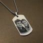 Personalized Engraved Custom Photo and Message Necklace Pendant, Dog Tags