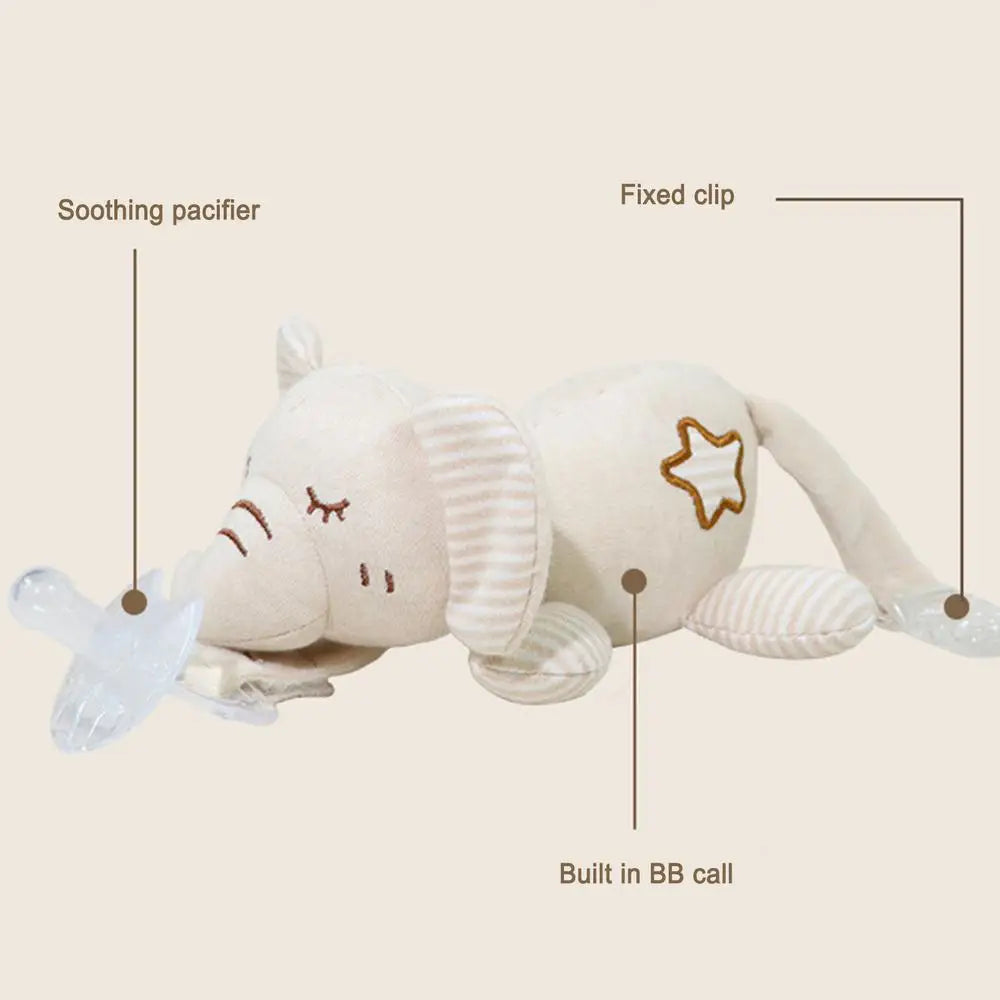 Newborn Baby Pacifier - Silicone - Cute Animal Shapes - Pacifier w/ A Detachable Animal