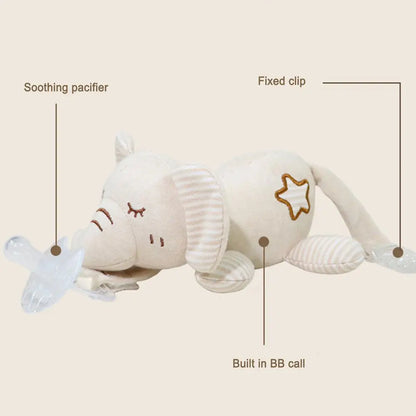 Newborn Baby Pacifier - Silicone - Cute Animal Shapes - Pacifier w/ A Detachable Animal