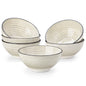 Vancasso 6 Piece 840ML Ceramic Bowls - Hand Painted Spirals - Stoneware Dinnerware Set