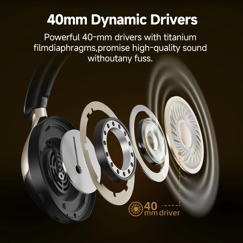Adaptive ANC Wireless Headphones Over Ear Headset - 50dB with LDAC Hi-Res - Wireless Audio Bluetooth 5.4 Dual Connection