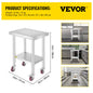 Stainless Steel Kitchen Work Space 2 Shelves, Moveable