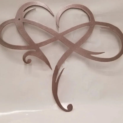 Infinity Heart Steel Wall Decoration - Metal Wall Home, Bedroom, Art Ornaments, Anniversary Gifts Or For Any Occasions
