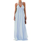 Women Summer Casual Maxi Dress - Solid Color - Tie-Up Halter Neck, Sleeveless & Backless Dress
