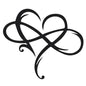 Infinity Heart Steel Wall Decoration - Metal Wall Home, Bedroom, Art Ornaments, Anniversary Gifts Or For Any Occasions