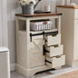 Bathroom Floor Cabinet - Storage Cabinet with Sliding Barn Door & Storage Drawers - Small Storage Cabinet for Office