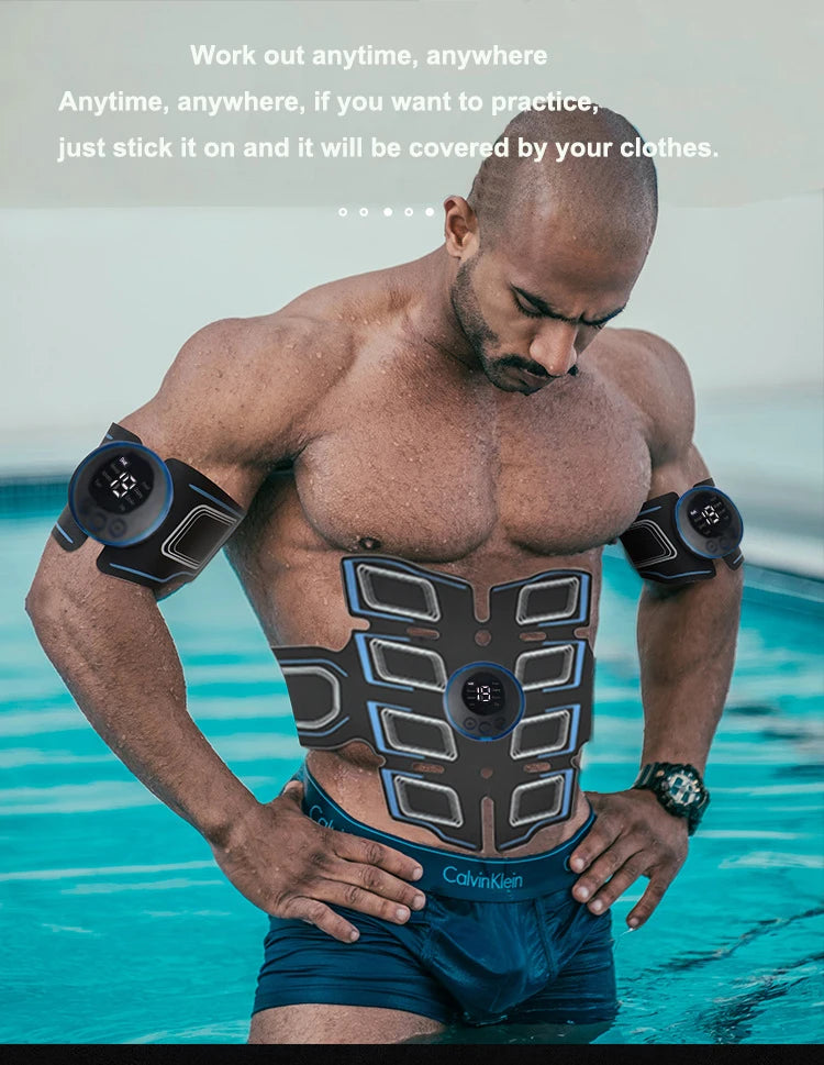 USB Rechargeable Abdominal Muscle Trainer - Portable Abdominal Muscle Massager - Electronic Training Belt, Exercise, Fitness Equipment